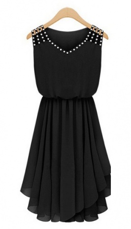 vestido moda de estilo elegante de color negro