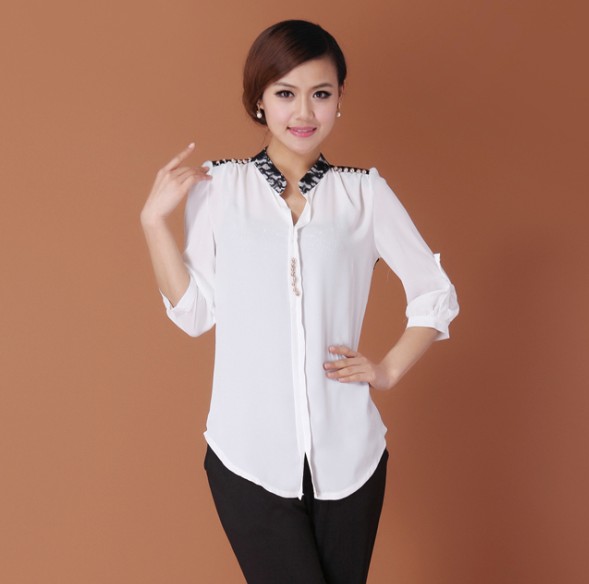 blusa de estilo elegante y hermoso de color blanco se vende bien