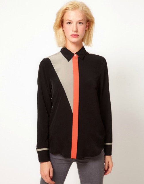 blusa de estilo europeo y elegante de color negro