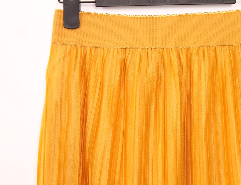 falda de estilo coreano color amarillo se vende bien