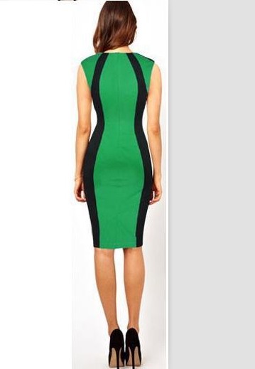 vestido de estilo sexy y elegante de color verde vende bien