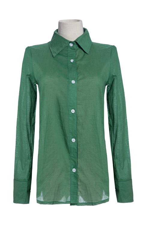 blusa de estilo coreano de color verde