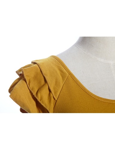 vestido de estilo elegante y coreano de color amarillo se vende bien