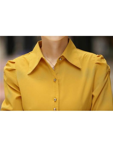 blusa de estilo elegante de color amarillo